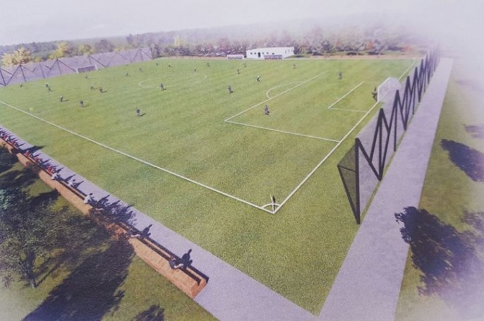 Nis nd&euml;rtimi i stadiumit t&euml; futbollit n&euml; Doberlluk&euml; t&euml; Vushtrris&euml;